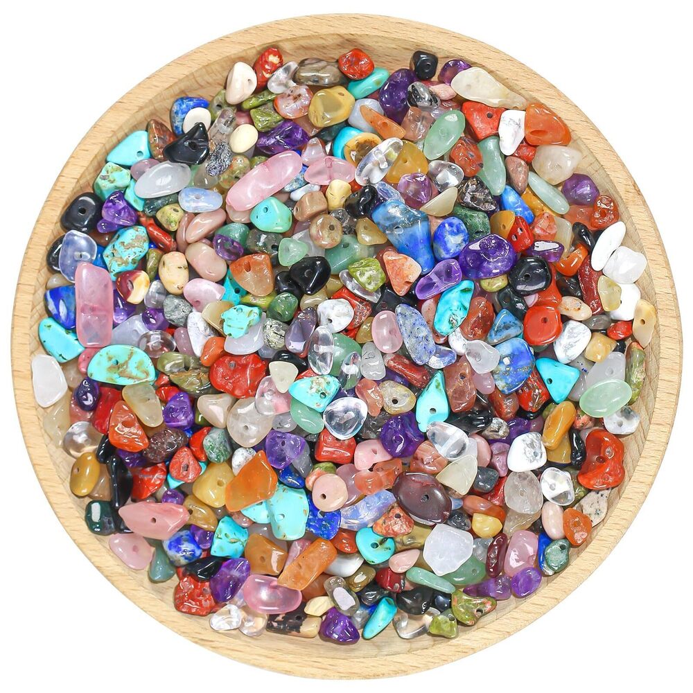 1084 1000pcs Multicolor Natural Chips Stone Beads for Jewelry Making